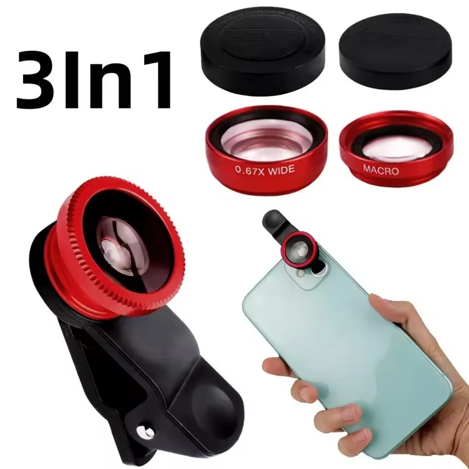 Photography Xiaomi - 3In1 Mobile Phone Fish Eye Lens
