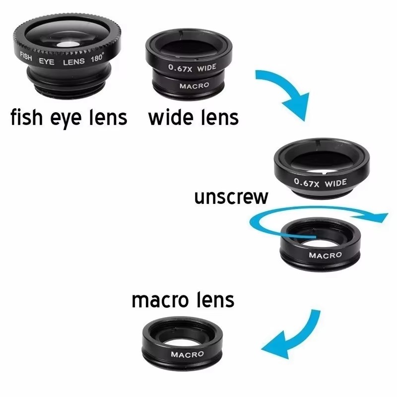 3In1 Mobile Phone Fish Eye Len - огляд і ціна Photography Xiaomi