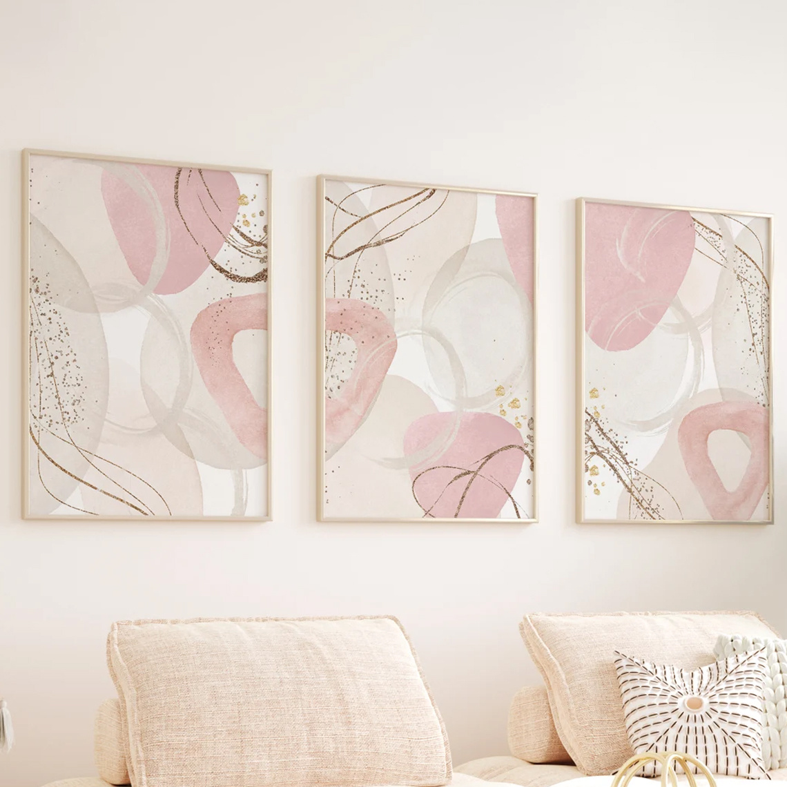 3pcs Set Wall Art Pink Canvas  - огляд і ціна Photography Kit