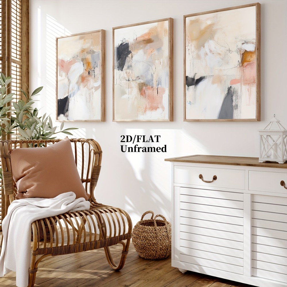 3pcs Frameless,Neutral Beige B - огляд і ціна Photography Geometry