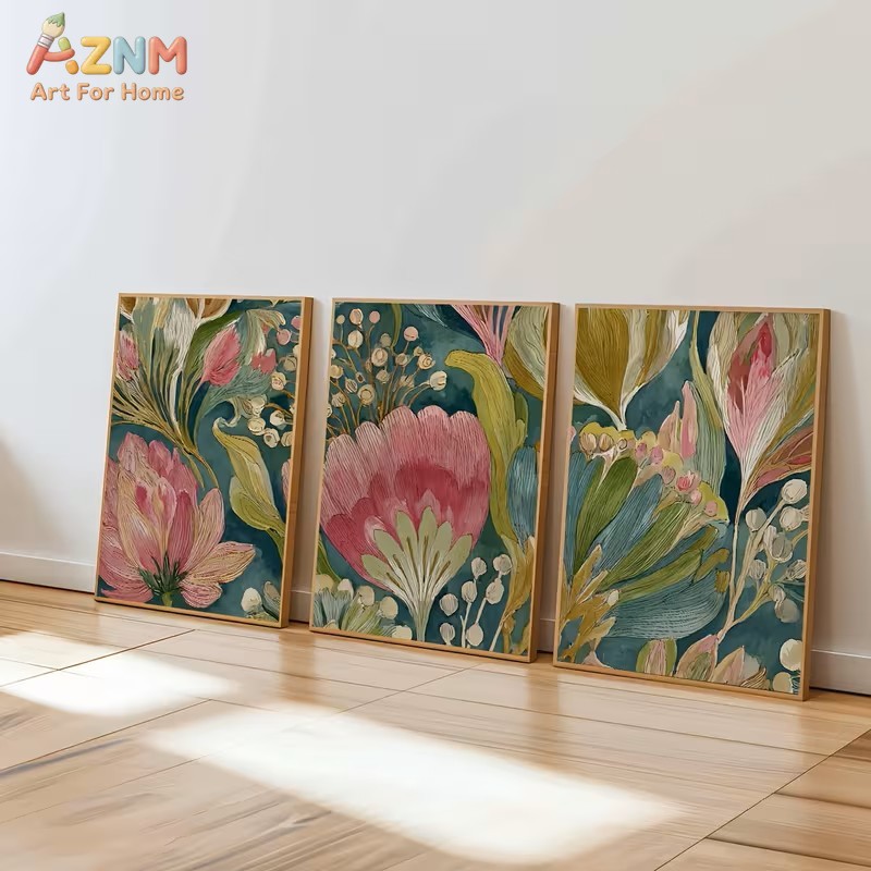 3PCS Teal Blue Pink Botanical  - огляд і ціна Photography Kit
