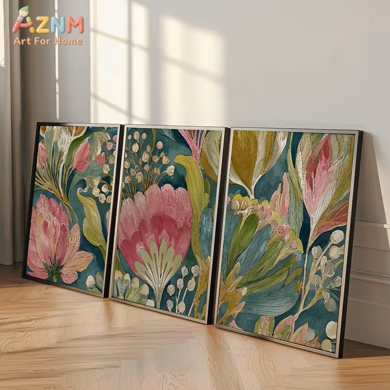 3PCS Teal Blue Pink Botanical  - огляд і ціна Photography Kit