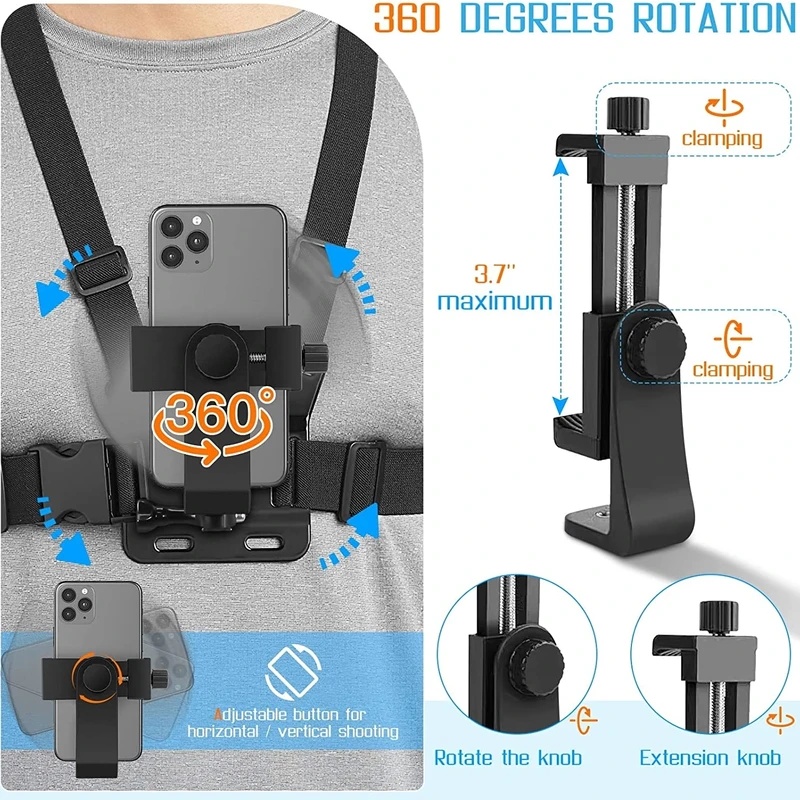 Phone Chest Strap Mount Belt f - огляд і ціна Gopro Action Camera Hero 13 Black