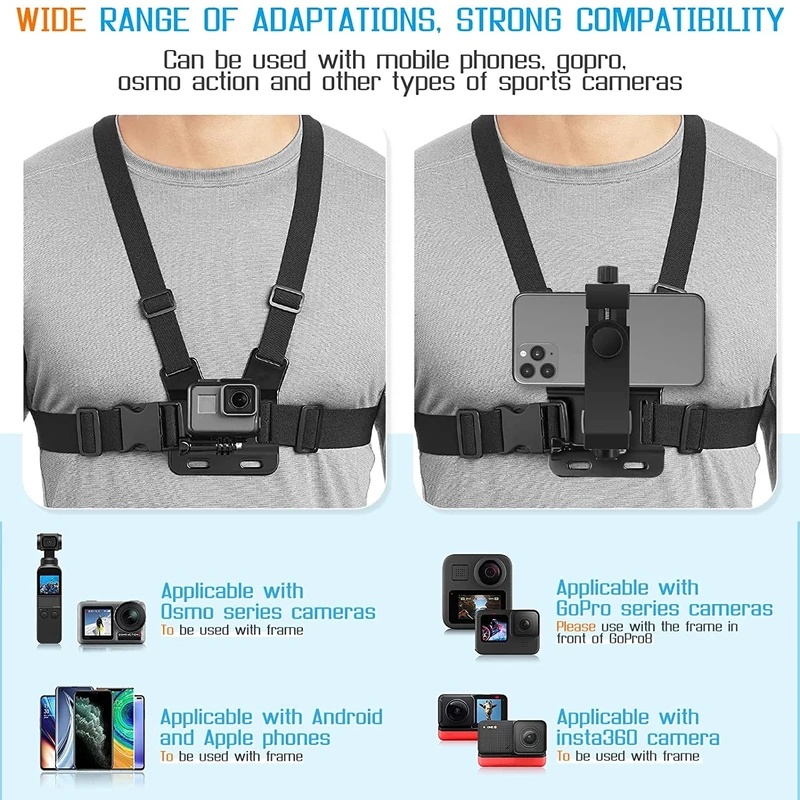 Phone Chest Strap Mount Belt f - огляд і ціна Gopro Action Camera Hero 13 Black