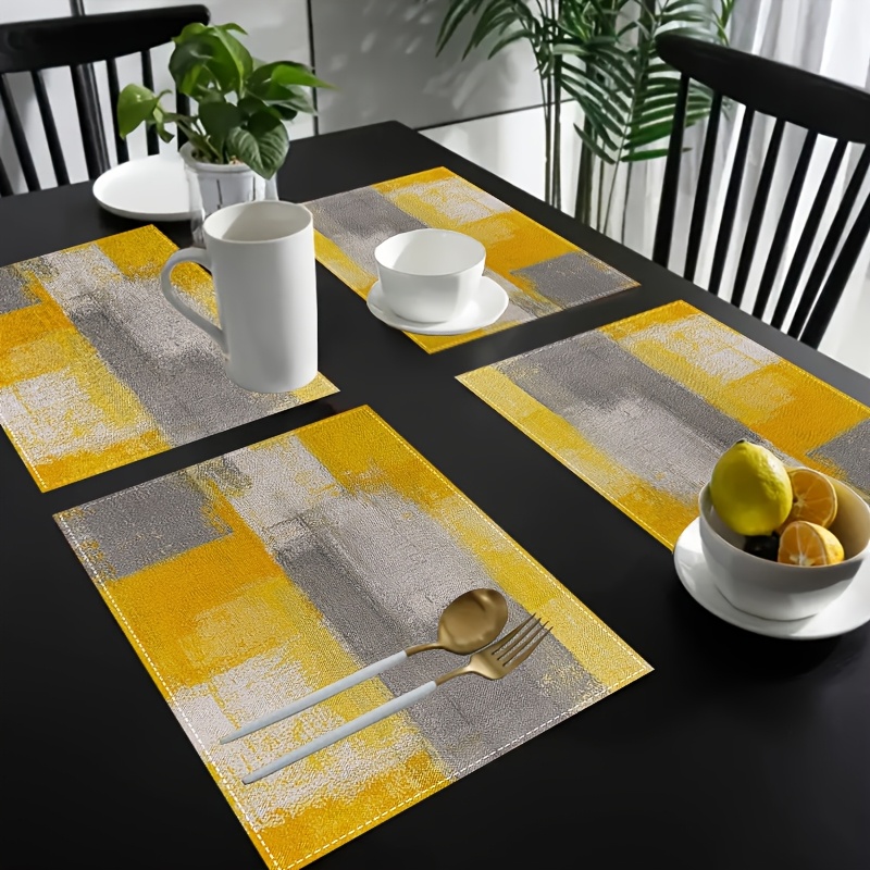 VIKAMA Yellow Gray Abstract Oi - огляд і ціна Photography Geometry