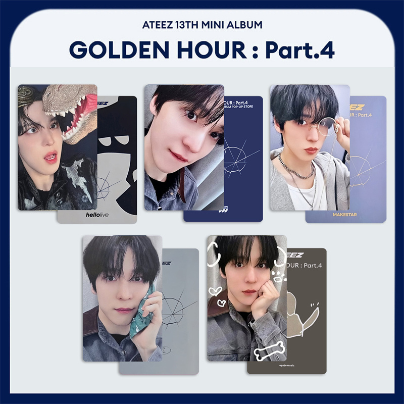 ATEEZ 5pcs/set GOLDEN HOUR 4 N - огляд і ціна Photography News